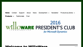 What Willoware.com website looked like in 2017 (6 years ago)