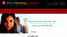 What Wantdrivinglessons.com website looked like in 2017 (7 years ago)