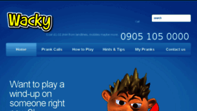 What Wackyprankcalls.com website looked like in 2017 (7 years ago)