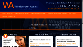 What Windscreenassist.co.uk website looked like in 2017 (6 years ago)