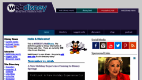 What Webdisney.com website looked like in 2017 (7 years ago)