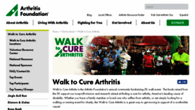 What Walktocurearthritis.org website looked like in 2017 (7 years ago)