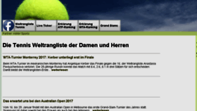 What Weltranglistetennis.de website looked like in 2017 (6 years ago)