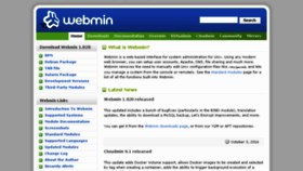 What Webmin.se website looked like in 2017 (6 years ago)