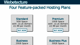 What Webetecture-hosting.co.uk website looked like in 2017 (6 years ago)