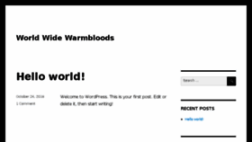 What Wwwarmbloods.com website looked like in 2017 (6 years ago)