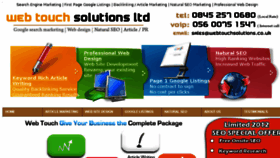 What Webtouchsolutions.co.uk website looked like in 2017 (6 years ago)