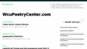 What Wcupoetrycenter.com website looked like in 2017 (6 years ago)