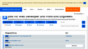 What Webentwickler-jobs.de website looked like in 2017 (6 years ago)