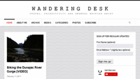 What Wanderingdesk.com website looked like in 2017 (7 years ago)