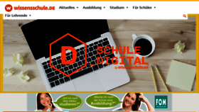 What Wissensschule.de website looked like in 2017 (6 years ago)