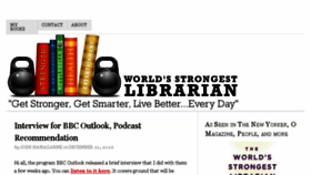 What Worldsstrongestlibrarian.com website looked like in 2017 (6 years ago)
