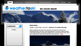 What Weathertoski.co.uk website looked like in 2017 (6 years ago)