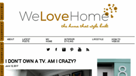 What Welovehomeblog.com website looked like in 2017 (6 years ago)