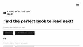 What Whichbookshouldiread.com website looked like in 2017 (6 years ago)