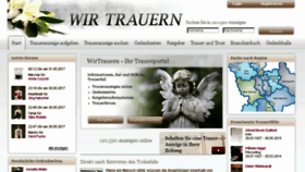 What Wirtrauern.de website looked like in 2017 (8 years ago)