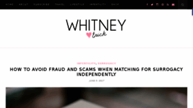 What Whitneyanderick.com website looked like in 2017 (6 years ago)