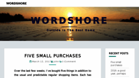 What Wordshore.com website looked like in 2017 (6 years ago)