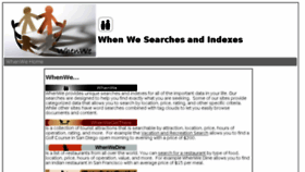 What Whenwe.com website looked like in 2017 (6 years ago)