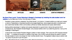 What Wentworthreport.com website looked like in 2017 (6 years ago)