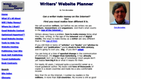 What Writerswebsiteplanner.com website looked like in 2017 (6 years ago)