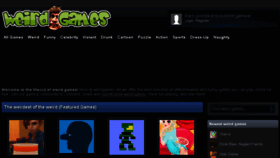 What Weirdgames.net website looked like in 2017 (6 years ago)