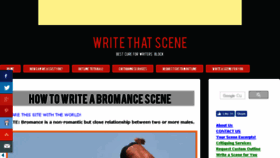 What Writethatscene.com website looked like in 2017 (6 years ago)