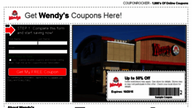 What Wendys.couponrocker.com website looked like in 2017 (6 years ago)