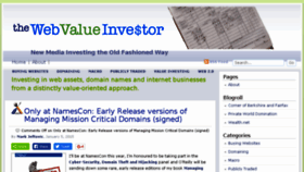 What Webvalueinvestor.com website looked like in 2017 (6 years ago)