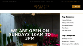 What Wardstheflorist.co.uk website looked like in 2017 (6 years ago)