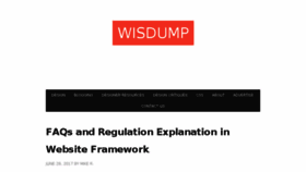 What Wisdump.com website looked like in 2017 (6 years ago)