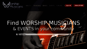 What Worshipmusiciansassociation.com website looked like in 2017 (6 years ago)