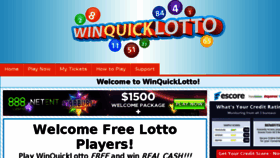 What Winquicklotto.com website looked like in 2017 (6 years ago)