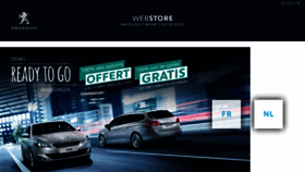 What Webstore.peugeot.be website looked like in 2017 (6 years ago)
