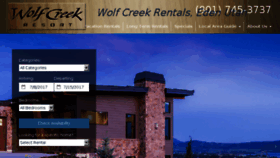 What Wolfcreekrentals.com website looked like in 2017 (6 years ago)