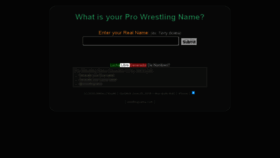 What Wrestlingname.com website looked like in 2017 (6 years ago)