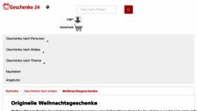 What Weihnachtsgeschenke.org website looked like in 2017 (6 years ago)