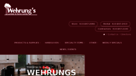 What Wehrungs.com website looked like in 2017 (6 years ago)