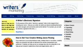 What Writersmarketing.com website looked like in 2017 (6 years ago)