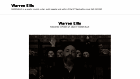 What Warrenellis.com website looked like in 2017 (6 years ago)