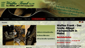 What Waffen-frank.de website looked like in 2017 (6 years ago)
