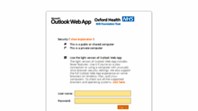 What Webmail.oxfordhealth.nhs.uk website looked like in 2017 (6 years ago)