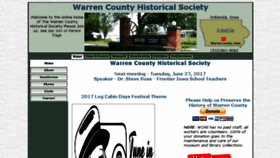 What Warrencountyhistory.org website looked like in 2017 (6 years ago)