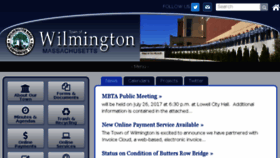 What Wilmingtonma.gov website looked like in 2017 (6 years ago)