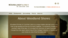 What Woodlandshores.ca website looked like in 2017 (6 years ago)
