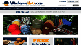 What Wholesalehats.com website looked like in 2017 (6 years ago)