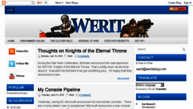 What Weritsblog.com website looked like in 2017 (6 years ago)