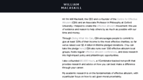 What Williammacaskill.com website looked like in 2017 (6 years ago)