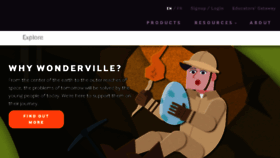 What Wonderville.org website looked like in 2017 (6 years ago)