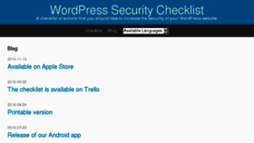 What Wpsecuritychecklist.org website looked like in 2017 (6 years ago)